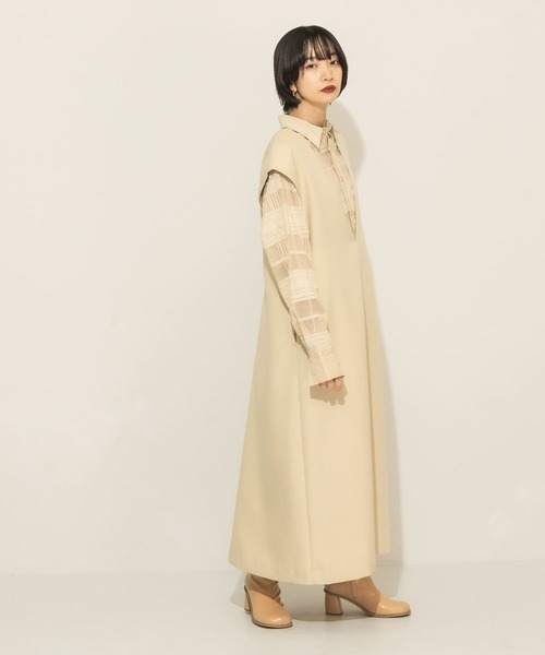 KBF（ケイビーエフ）の「Uネック2WAYジャンパースカート（ワンピース