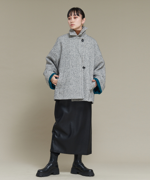 NOMINE（ノミネ）の「ツイードショートコート（チェスターコート・レディース・ブラック/グレー・フリー）」の19枚目の写真