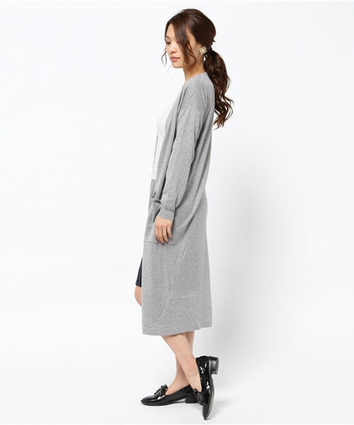 ROSE BUD(ローズバッド)の「LK-15117 LONG CARDIGAN(カーディガン/ボレロ・レディース・ミックスグレー/ベージュ/ネイビー/アイボリー/オリーブ・ONE SIZE)」の6枚目の写真