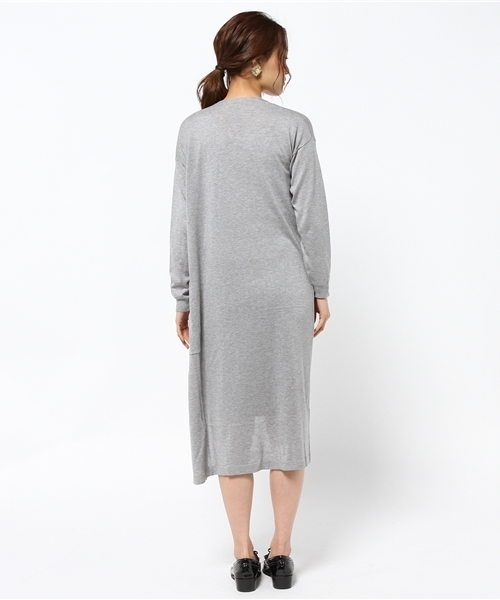 ROSE BUD(ローズバッド)の「LK-15117 LONG CARDIGAN(カーディガン/ボレロ・レディース・ミックスグレー/ベージュ/ネイビー/アイボリー/オリーブ・ONE SIZE)」の14枚目の写真