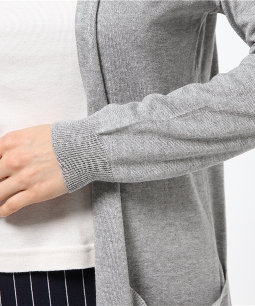 ROSE BUD(ローズバッド)の「LK-15117 LONG CARDIGAN(カーディガン/ボレロ・レディース・ミックスグレー/ベージュ/ネイビー/アイボリー/オリーブ・ONE SIZE)」の12枚目の写真