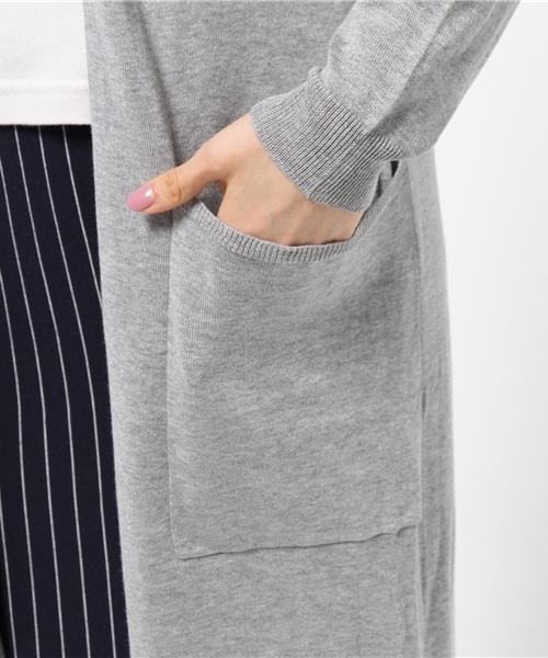 ROSE BUD(ローズバッド)の「LK-15117 LONG CARDIGAN(カーディガン/ボレロ・レディース・ミックスグレー/ベージュ/ネイビー/アイボリー/オリーブ・ONE SIZE)」の11枚目の写真