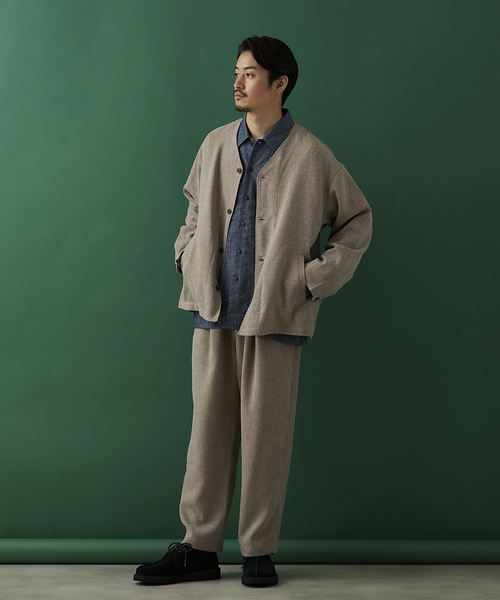 JOURNAL STANDARD relume（ジャーナルスタンダード　レリューム）の「3TONE TWEED LIKE イージーパンツ（スラックス・メンズ・ライトグレー/ブラウン系その他/ベージュ系その他・SMALL/MEDIUM/LARGE）」の5枚目の写真