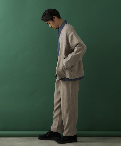 JOURNAL STANDARD relume（ジャーナルスタンダード　レリューム）の「3TONE TWEED LIKE イージーパンツ（スラックス・メンズ・ライトグレー/ブラウン系その他/ベージュ系その他・SMALL/MEDIUM/LARGE）」の6枚目の写真