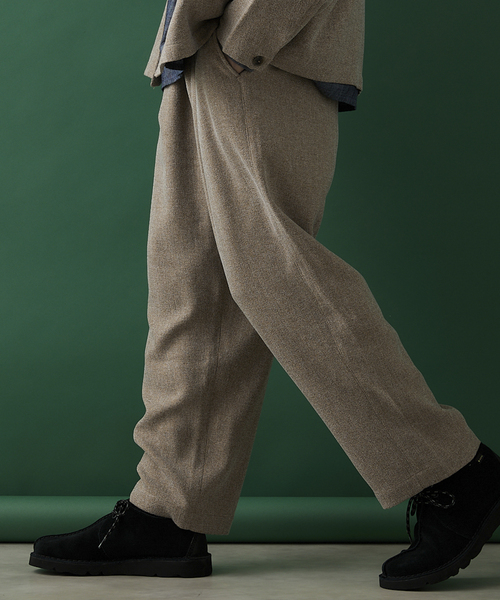 JOURNAL STANDARD relume（ジャーナルスタンダード　レリューム）の「3TONE TWEED LIKE イージーパンツ（スラックス・メンズ・ライトグレー/ブラウン系その他/ベージュ系その他・SMALL/MEDIUM/LARGE）」の9枚目の写真