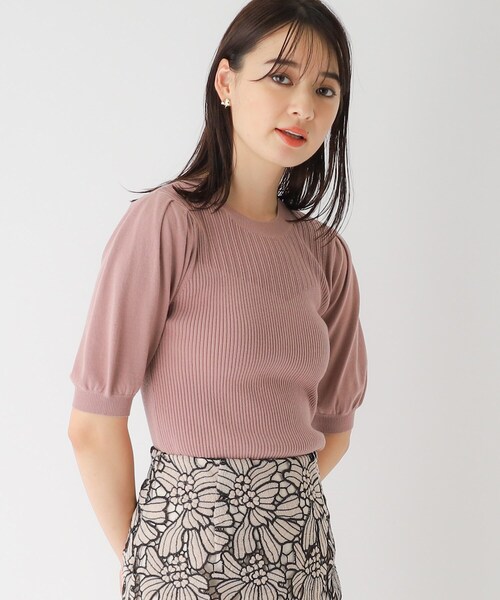 index(インデックス)の「◆パターンブロッキングタックスリーブニット【WEB限定カラー】(ニット/セーター・レディース・マスタード/ブラック系7/オフホワイト/ネイビー/ベージュ・36/40/42/38)」の4枚目の写真