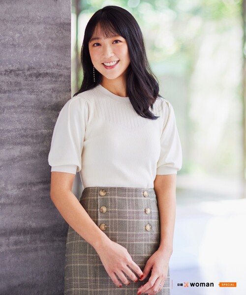 index(インデックス)の「◆パターンブロッキングタックスリーブニット【WEB限定カラー】(ニット/セーター・レディース・マスタード/ブラック系7/オフホワイト/ネイビー/ベージュ・36/40/42/38)」の2枚目の写真