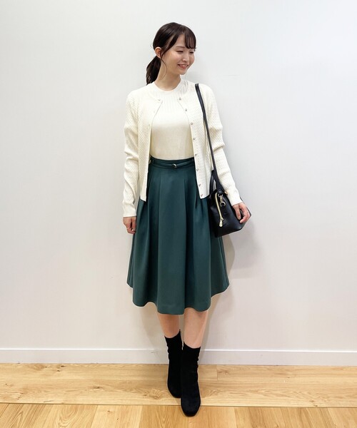 index(インデックス)の「◆パターンブロッキングタックスリーブニット【WEB限定カラー】(ニット/セーター・レディース・マスタード/ブラック系7/オフホワイト/ネイビー/ベージュ・36/40/42/38)」の18枚目の写真