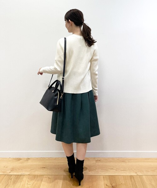 index(インデックス)の「◆パターンブロッキングタックスリーブニット【WEB限定カラー】(ニット/セーター・レディース・マスタード/ブラック系7/オフホワイト/ネイビー/ベージュ・36/40/42/38)」の19枚目の写真