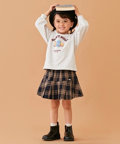 petit main（プティマイン）の「【リンク】プリーツスカパン（スカート・キッズ・ネイビー/アイボリー/グレー・80ｃｍ/130cm/110cm/90cm/120cm/100cm）」の3枚目の写真