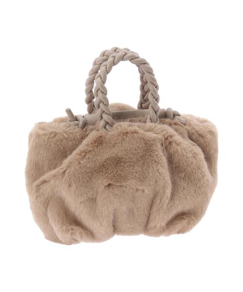 Te chichi（テチチ）の「編みハンドルファーミニバッグ（ハンドバッグ・レディース・ベージュ/グレー・ﾌﾘ-）」の4枚目の写真