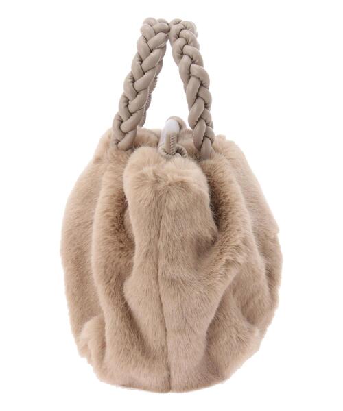 Te chichi（テチチ）の「編みハンドルファーミニバッグ（ハンドバッグ・レディース・ベージュ/グレー・ﾌﾘ-）」の5枚目の写真