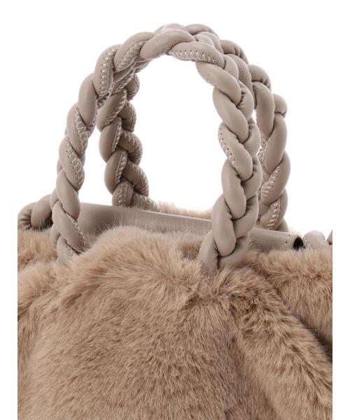 Te chichi（テチチ）の「編みハンドルファーミニバッグ（ハンドバッグ・レディース・ベージュ/グレー・ﾌﾘ-）」の6枚目の写真