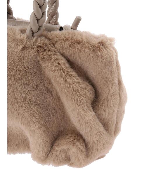 Te chichi（テチチ）の「編みハンドルファーミニバッグ（ハンドバッグ・レディース・ベージュ/グレー・ﾌﾘ-）」の7枚目の写真