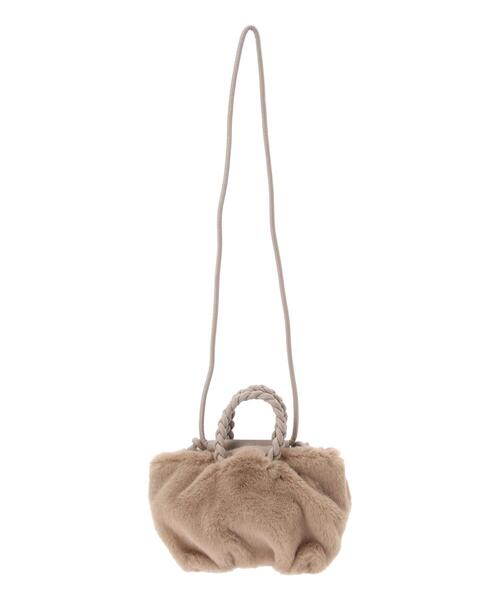 Te chichi（テチチ）の「編みハンドルファーミニバッグ（ハンドバッグ・レディース・ベージュ/グレー・ﾌﾘ-）」の8枚目の写真