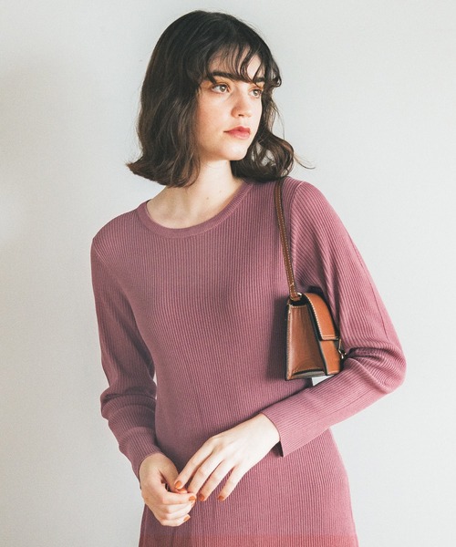 coca（coca）（コカ）の「【WEB限定セール】＼新色追加／マキシ丈ニットワンピース（ワンピース・レディース・ブラック/カーキ/ダークグリーン/ベージュ/ピンク系その他/チャコール・SHORT/LONG）」の13枚目の写真