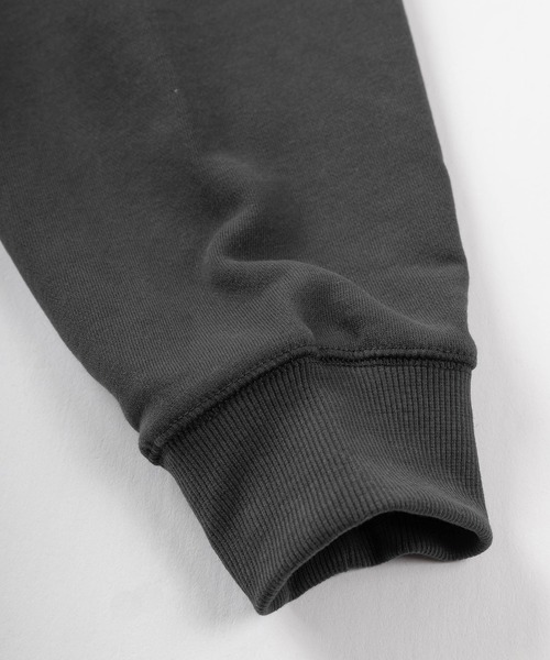 Dickies（ディッキーズ）の「【Dickies/ディッキーズ】サテンワッペン刺繍 ビッグカレッジロゴ プルパーカー/スタジアムロゴフーディー/ビッグシルエット/裏毛（パーカー・メンズ・チャコールグレー/ブラック/ネイビー/グレー/イエロー/ブルー/グリーン/グレイッシュベージュ・M/L/XL）」の14枚目の写真