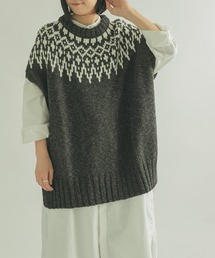 FORK&SPOON | FORK&SPOON　求心柄ニットベスト(ニット/セーター)