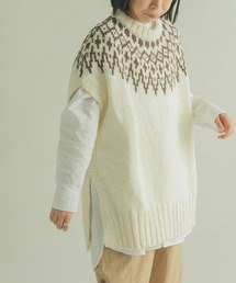 FORK&SPOON | FORK&SPOON　求心柄ニットベスト(ニット/セーター)