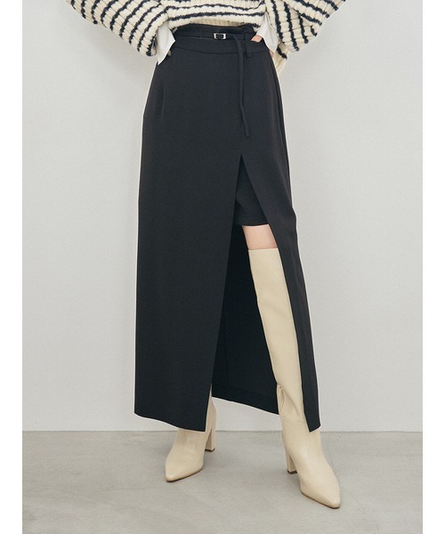 LILY BROWN（リリーブラウン）の「レイヤードウエストタイトスカートパンツ（スカート・レディース・ブラック/グレー/アイボリー・0/1）」の20枚目の写真