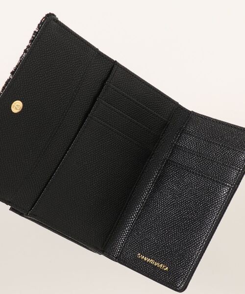 SAMANTHAVEGA（サマンサベガ）の「ツイードソリッドリボン折財布（財布・レディース・ブラック/ベビーピンク/オフホワイト・FREE）」の7枚目の写真