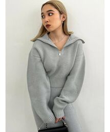 EMODA | ハーフジップボリュームニット(ニット/セーター)