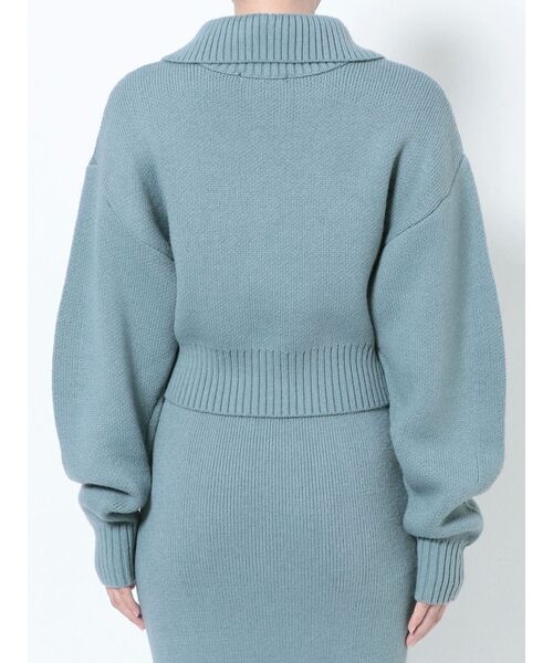 EMODA（エモダ）の「ハーフジップボリュームニット（ニット/セーター・レディース・グレー/ブラック/ブルー/ベージュ・FREE）」の19枚目の写真