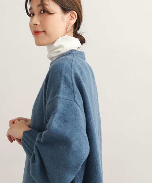 URBAN RESEARCH DOORS（アーバンリサーチドアーズ）の「『UR TECH』テレコタートルネックTシャツ（Tシャツ/カットソー・レディース・ライトグレー/オフホワイト/ブラック・MEDIUM）」の5枚目の写真