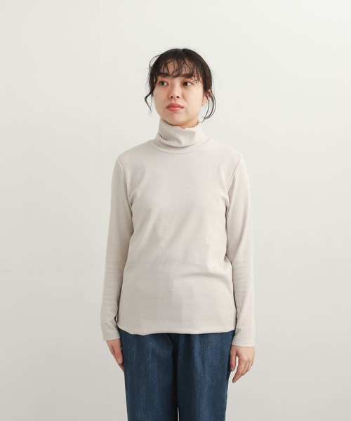 URBAN RESEARCH DOORS（アーバンリサーチドアーズ）の「『UR TECH』テレコタートルネックTシャツ（Tシャツ/カットソー・レディース・ライトグレー/オフホワイト/ブラック・MEDIUM）」の12枚目の写真