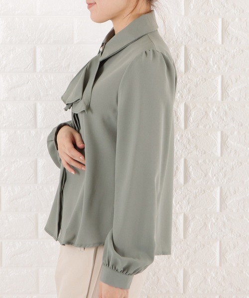 ブラウス シャツ レース×シフォンフリルブラウス レディース Amazon | [NEZIH] シフォン ブラウス レディース 長袖 レース