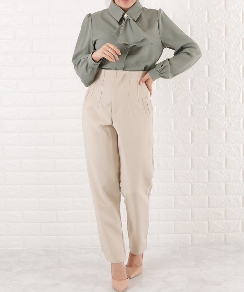 Lace Ladies(レースレディース)の「フリルタイシフォンブラウス(シャツ/ブラウス・レディース・ミント/ブラック/ホワイト/ピンク・M/S/L/XL)」の7枚目の写真