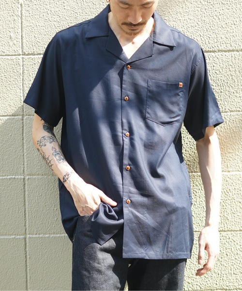 roial(ロイアル)の「SS SHIRT/ROAIL(ロイアル)半袖オープンカラーシャツ(シャツ/ブラウス・メンズ・ストライプ/オフホワイト/ネイビー/ホワイト系その他2/ピンク・LARGE/X-LARGE/MEDIUM)」の4枚目の写真