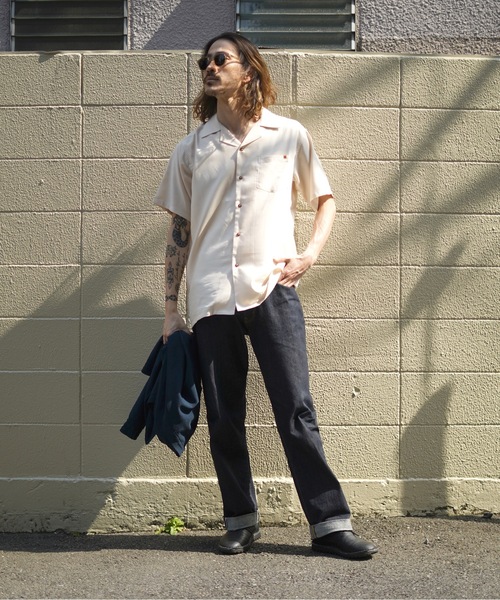 roial(ロイアル)の「SS SHIRT/ROAIL(ロイアル)半袖オープンカラーシャツ(シャツ/ブラウス・メンズ・ストライプ/オフホワイト/ネイビー/ホワイト系その他2/ピンク・LARGE/X-LARGE/MEDIUM)」の8枚目の写真