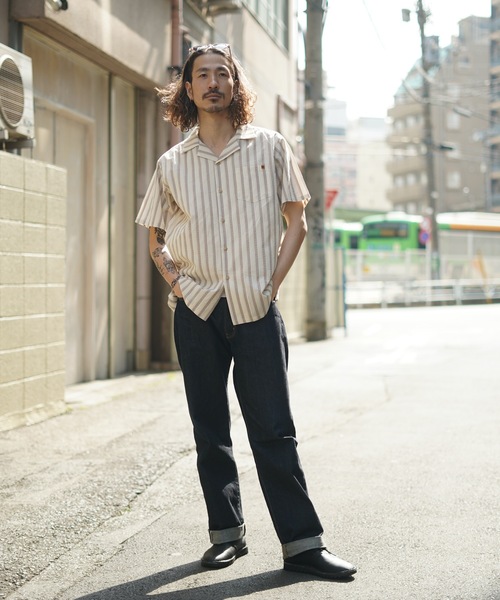 roial(ロイアル)の「SS SHIRT/ROAIL(ロイアル)半袖オープンカラーシャツ(シャツ/ブラウス・メンズ・ストライプ/オフホワイト/ネイビー/ホワイト系その他2/ピンク・LARGE/X-LARGE/MEDIUM)」の14枚目の写真
