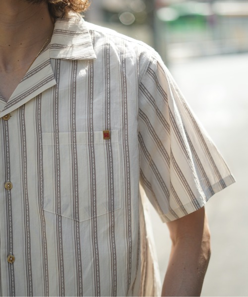 roial(ロイアル)の「SS SHIRT/ROAIL(ロイアル)半袖オープンカラーシャツ(シャツ/ブラウス・メンズ・ストライプ/オフホワイト/ネイビー/ホワイト系その他2/ピンク・LARGE/X-LARGE/MEDIUM)」の19枚目の写真