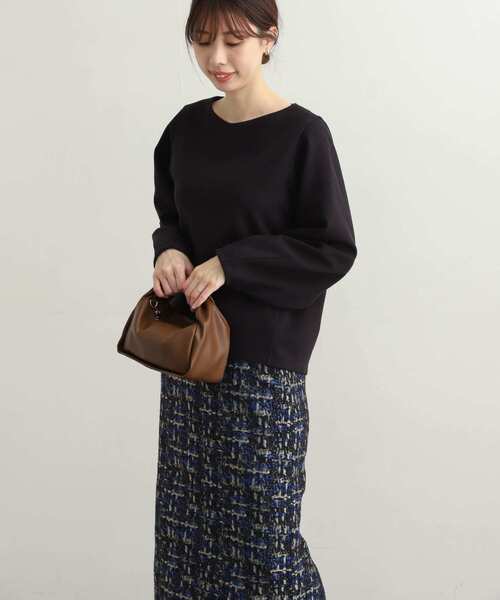 URBAN RESEARCH DOORS ワイドVネックプルオーバー チャコール セール】ワイドVネックポンチプルオーバー（Tシャツ/カットソー