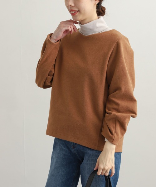 URBAN RESEARCH DOORS ワイドVネックプルオーバー チャコール セール】ワイドVネックポンチプルオーバー（Tシャツ/カットソー