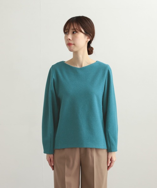URBAN RESEARCH DOORS(アーバンリサーチドアーズ)の「ワイドVネックポンチプルオーバー(Tシャツ/カットソー・レディース・ブルー/ブラウン/ブラック・MEDIUM)」の14枚目の写真