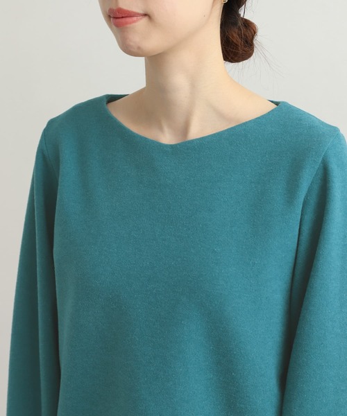 URBAN RESEARCH DOORS(アーバンリサーチドアーズ)の「ワイドVネックポンチプルオーバー(Tシャツ/カットソー・レディース・ブルー/ブラウン/ブラック・MEDIUM)」の9枚目の写真