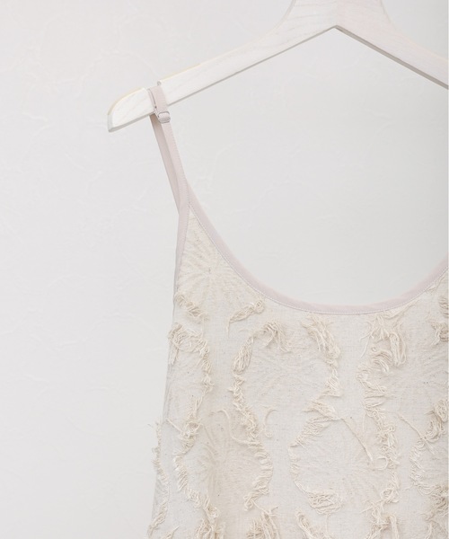 ap retro(アプレトロ)の「フリンジ キャミワンピース / ロング丈(ワンピース・レディース・アイボリー/ホワイト/ブラック/ネイビー・FREE)」の15枚目の写真