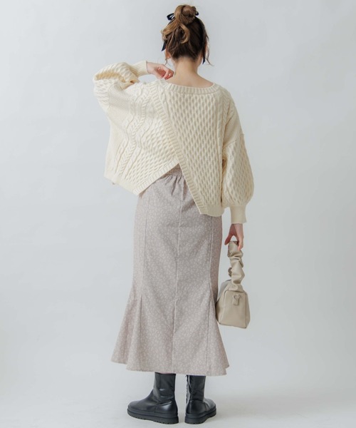 flower(フラワー)の「テンダーブルームスカート(スカート・レディース・アイボリー/ベージュ・FREE)」の4枚目の写真