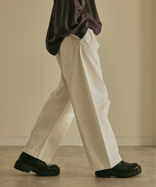 COLIN(コリン)の「COLIN:Peter 1TUCK MILITARY COCOON PANTS / Peter ミリタリー タック ワイドパンツ コクーン パンツ(カーゴパンツ・メンズ・ベージュ/ホワイト/ブラック・L/M)」の8枚目の写真