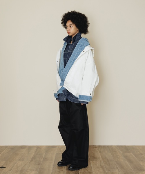 COLIN(コリン)の「COLIN:Peter 1TUCK MILITARY COCOON PANTS / Peter ミリタリー タック ワイドパンツ コクーン パンツ(カーゴパンツ・メンズ・ベージュ/ホワイト/ブラック・L/M)」の6枚目の写真