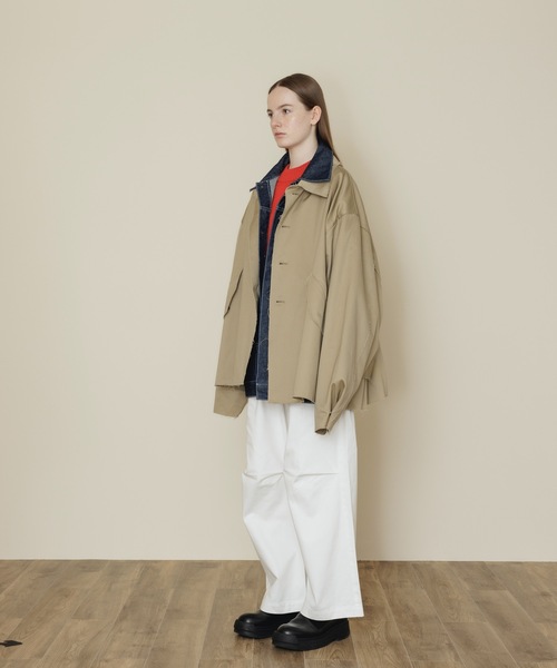 COLIN(コリン)の「COLIN:Peter 1TUCK MILITARY COCOON PANTS / Peter ミリタリー タック ワイドパンツ コクーン パンツ(カーゴパンツ・メンズ・ベージュ/ホワイト/ブラック・L/M)」の10枚目の写真