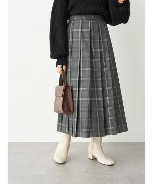 チェックプリーツスカート