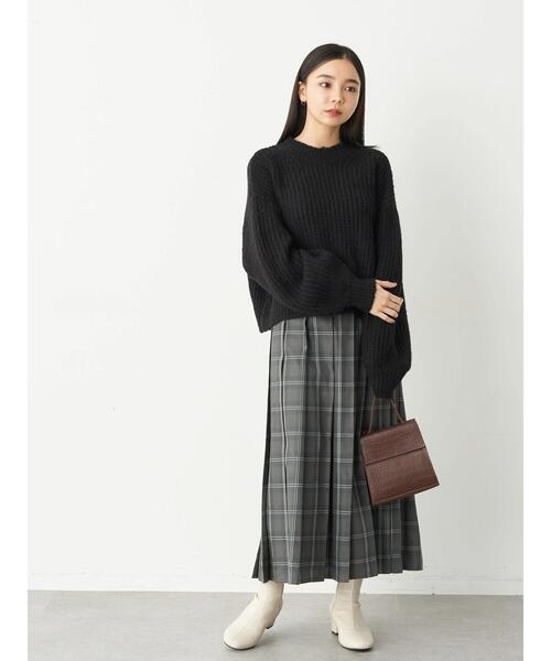 チェックプリーツスカート