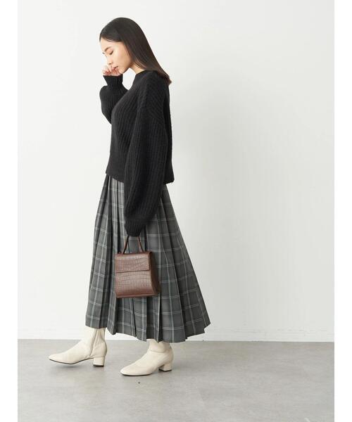 チェックプリーツスカート