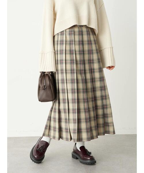 チェックプリーツスカート