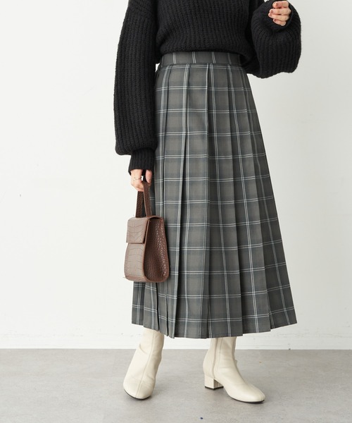 チェックプリーツスカート