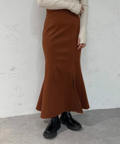 apres jour mignon(アプレジュールミニョン)の「スリットマーメイドスカート【ZOZOTOWN限定アイテム】(スカート・レディース・ブラック/オレンジ/オートミール・SMALL/MEDIUM/X-LARGE)」の15枚目の写真